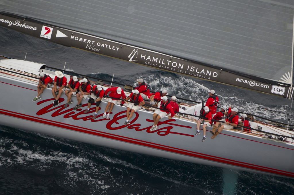Australian supermaxi, Wild Oats XI, hasn’t had the strong tradewind conditions the crew had hoped for in Transpac 2015 from Los Angeles to Hawaii (Image: Andrea Francolini/AUDI)