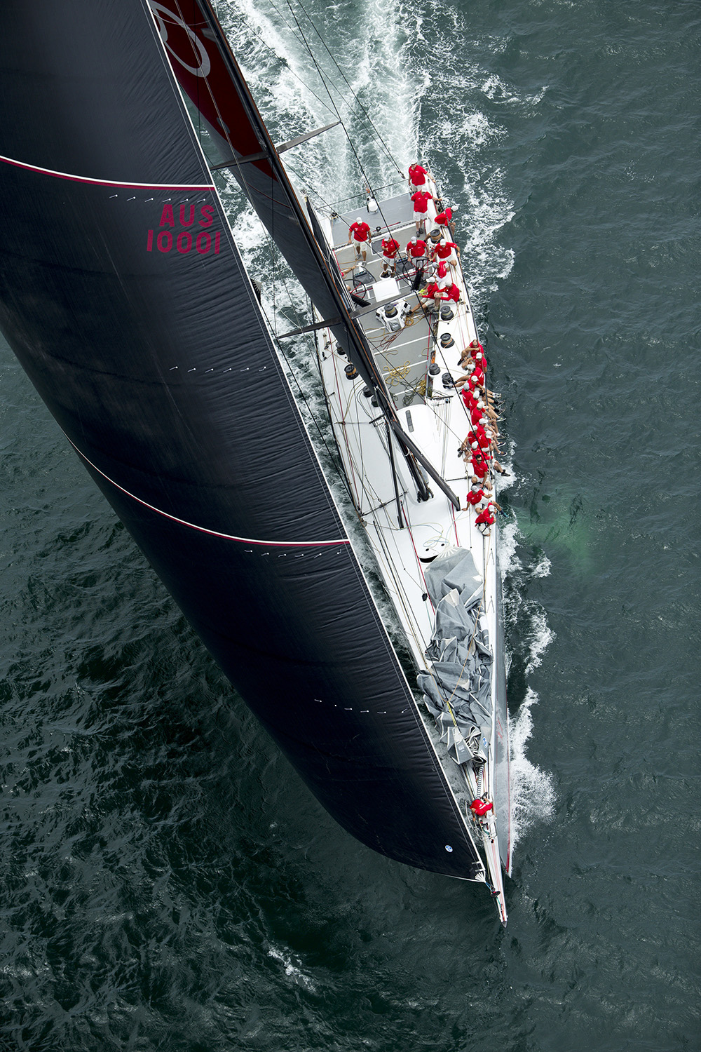Wild Oats XI looking for a race record time in the Brisbane to Keppel Yacht race
